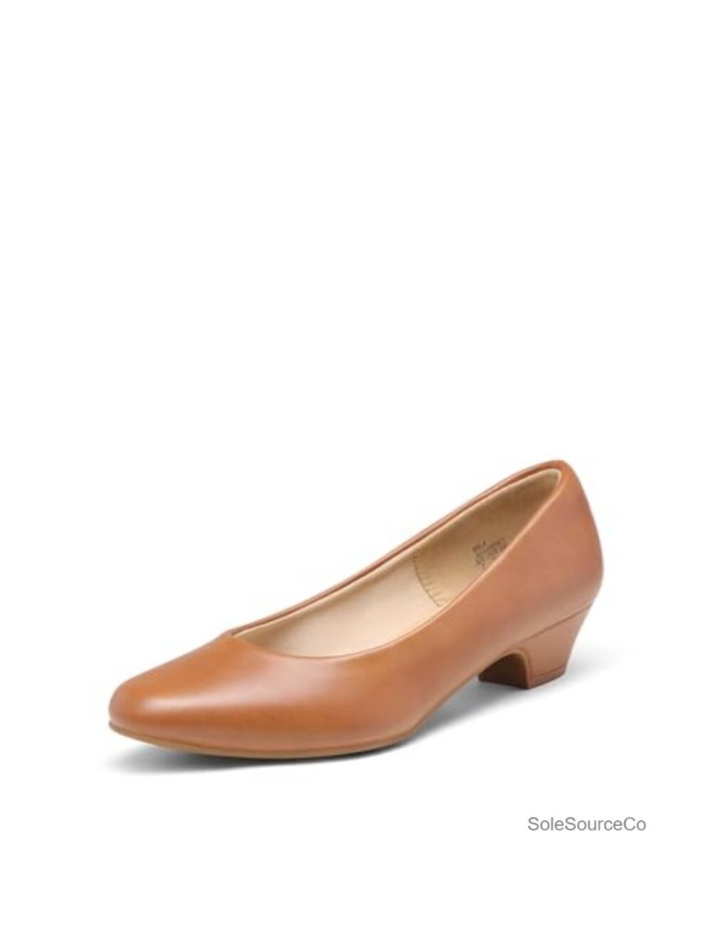 Women's Low Chunky Heel Pump Dress Shoes Round Toe Non-Slip